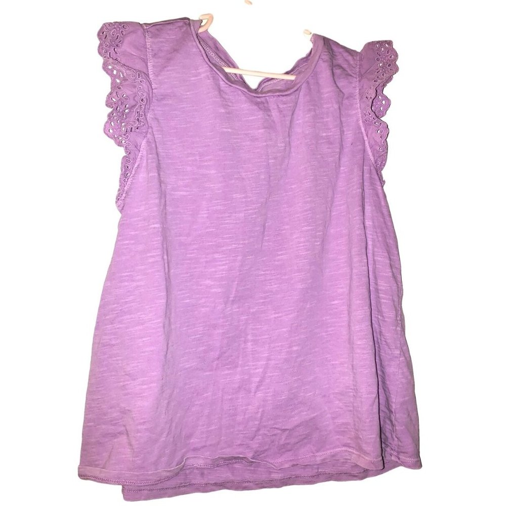 Gymboree Girls 14 Years Eyelet Trim Tank Lavender